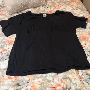 Black cut out shirt